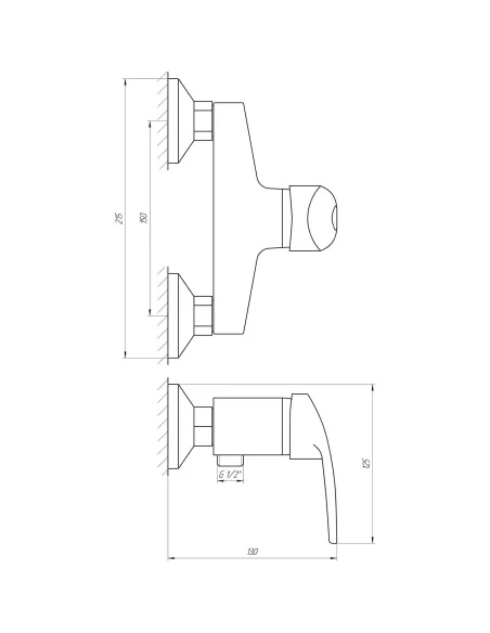 Змішувач для душу Globus Lux Caprice GLCA-0105N - 4