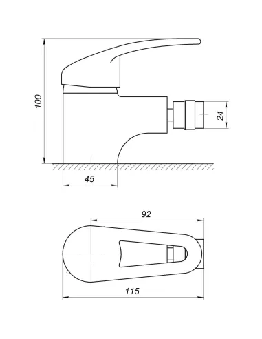 Змішувач для біде Globus Lux Caprice GLCA-0106 - 5