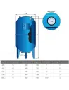 Гидроаккумулятор для воды вертикальный Volks Pumpe 80 литров с манометром - 3