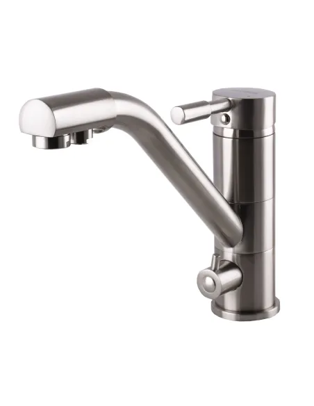Смеситель для кухни с подключением к фильтру Globus Lux Lazer GLLR-0555 STST нержавеющая сталь - 1