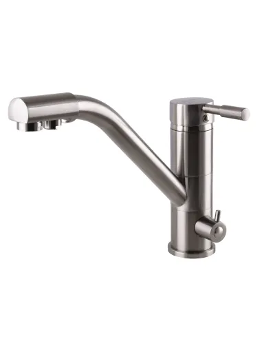 Смеситель для кухни с подключением к фильтру Globus Lux Lazer GLLR-0555 STST нержавеющая сталь - 5