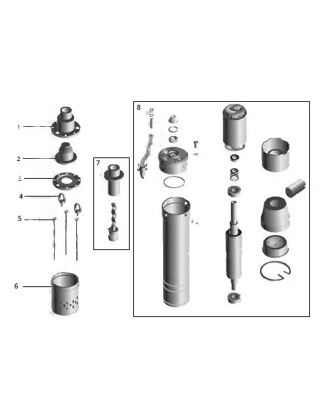 Шнековый насос для скважин Volks Pumpe 3QGD 1.5-70, 0.37 кВт - 5