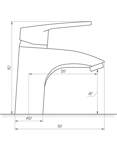 Змішувач для умивальника Domino Sirius DSV-401 (хром) - 4