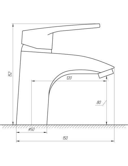 Змішувач для умивальника Domino Sirius DSV-401 (хром) - 4