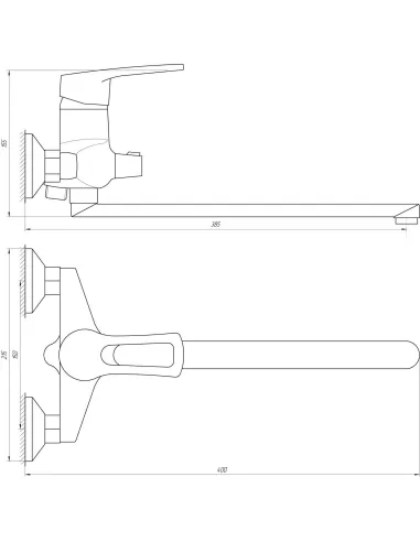 Смеситель для ванны с душем Domino Sirius DSV-208 хром - 5