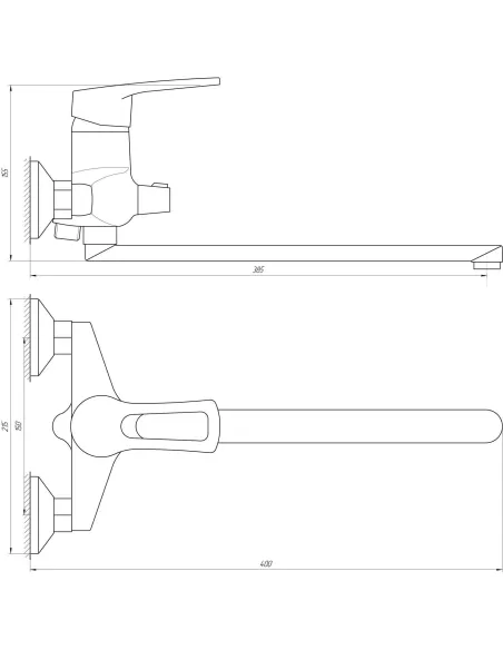 Смеситель для ванны с душем Domino Sirius DSV-208 хром - 5
