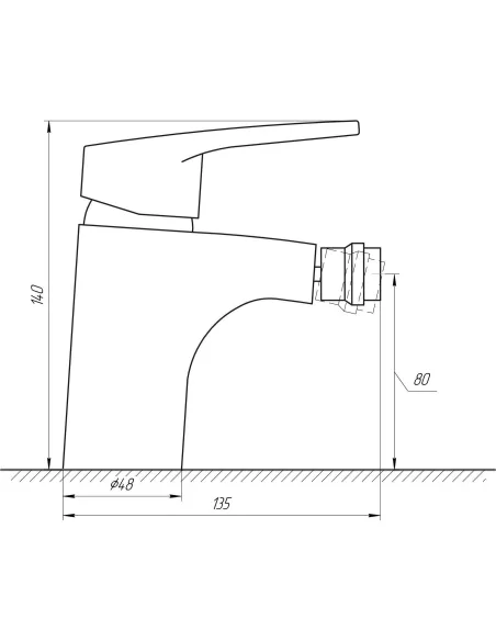 Смеситель для биде Domino Sirius DSV-106 хром - 4
