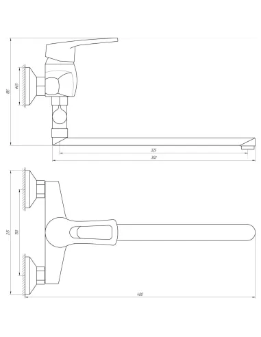 Смеситель для ванны с душем Domino Sirius DSV-108 хром - 5