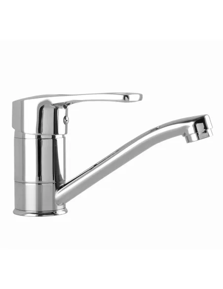 Змішувач для умивальниці Domino Sirius DSV-203М (поворотний, носик 15 см, хром, на гайці) - 1