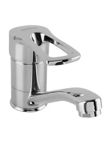 Змішувач для умивальниці Domino Sirius DSV-203М (поворотний, носик 15 см, хром, на гайці) - 3