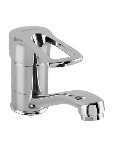 Змішувач для умивальниці Domino Sirius DSV-203М (поворотний, носик 15 см, хром, на гайці) - 3