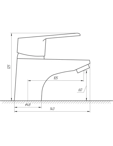 Смеситель для раковины в ванной Domino Blitz DBC-101 хром - 5