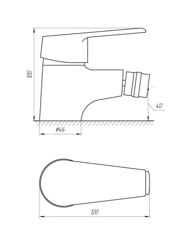 Смеситель для биде Domino Blitz DBC-106 хром - 4
