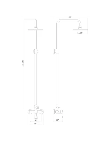 Душевая система Globus Lux Seva GLSV-0088 с душевым набором - 5