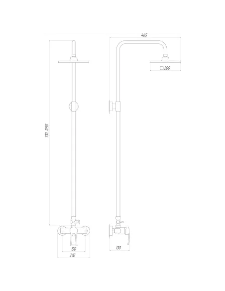 Душевая система Globus Lux Seva GLSV-0088 с душевым набором - 5 Душевая система Globus Lux Seva GLSV-0088 с душевым набором - 5