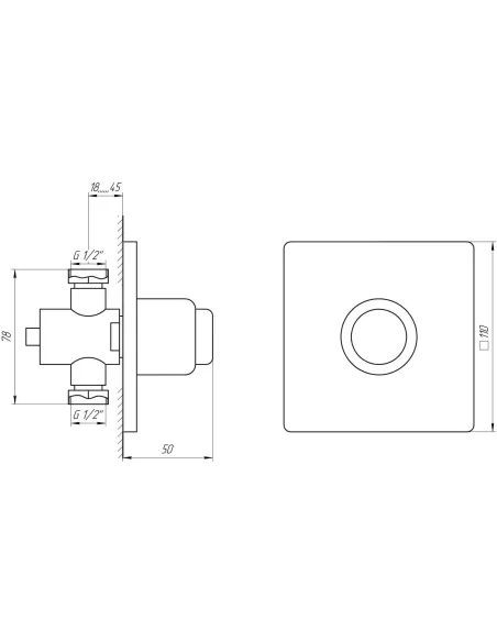 Кран-дозатор для душа Tremolada-467, встроенный, 20 секунд - 5