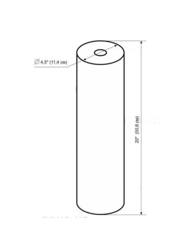 Картридж полипропиленовый Bio+ Systems PP-20L-50 для колб BigBlue 20 дюймов - 3