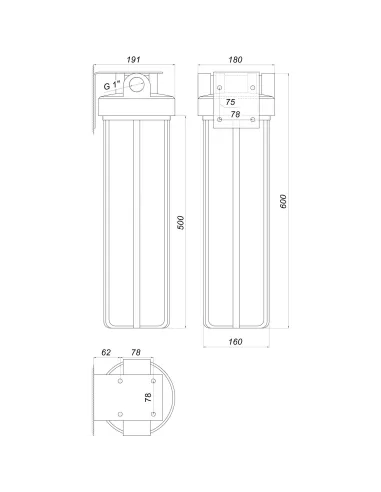 Фильтр-колба BIO+ systems SL20TS-BB для Big Blue 20, прозрачная - 4