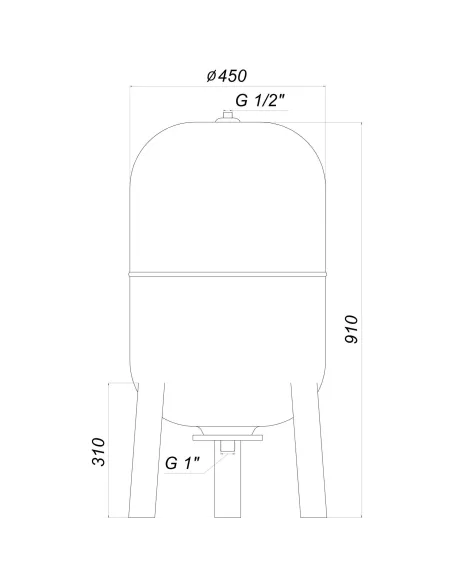 Гідроакумулятор вертикальний Zilmet Ultra-Pro 100 літрів - 6 Гідроакумулятор вертикальний Zilmet Ultra-Pro 100 літрів - 6