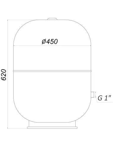 Гидроаккумулятор вертикальный Zilmet Hydro-Pro 80 литров с фиксированной мембраной - 7