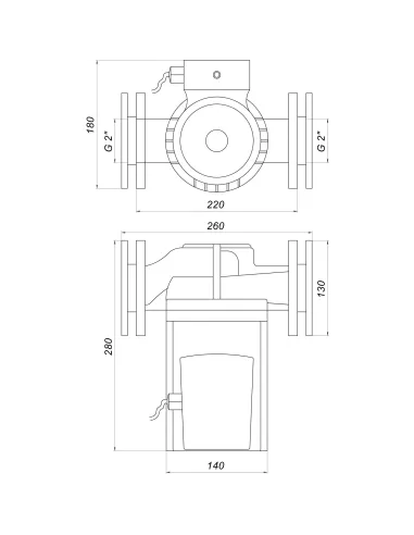 Циркуляційний насос фланцевий Optima OP50-180 245 мм - 6