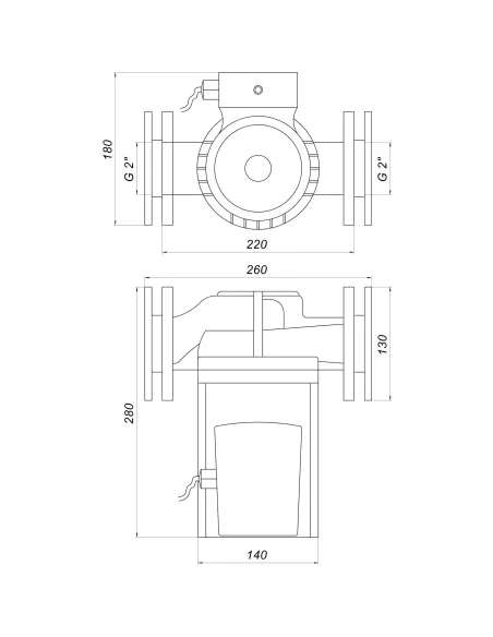 Циркуляційний насос фланцевий Optima OP50-180 245 мм - 6