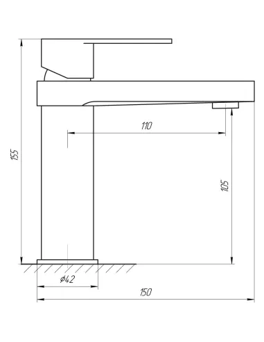 Змішувач для умивальника Topaz Sardinia TS 08201 - 5