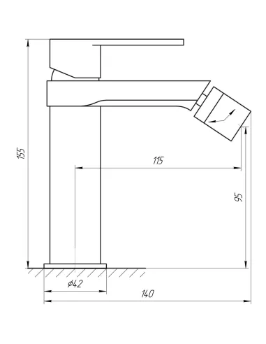Змішувач для біде Topaz Sardinia TS 08601 - 5