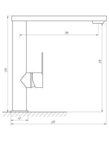 Смеситель для кухни Topaz Sardinia TS 8822-H18 хром - 5