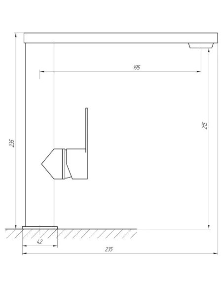Смеситель для кухни Topaz Sardinia TS 8822-H18 хром - 5