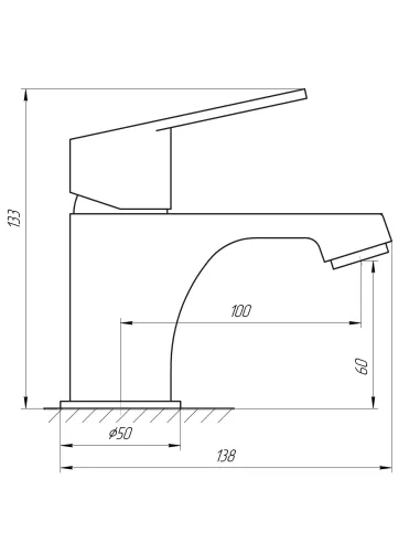 Змішувач для умивальника Topaz Zara TZ13201 - 5