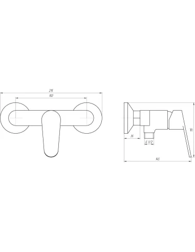 Смеситель для душа Topaz Zara TZ 13705-H37 с душевым набором - 5