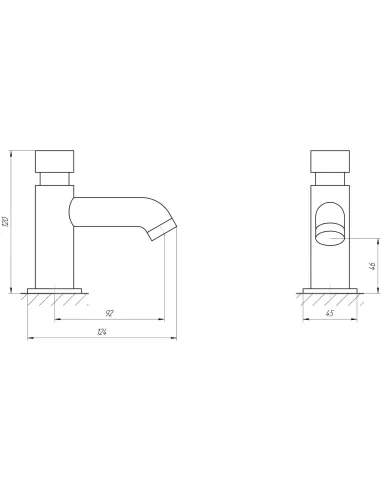 Кран дозатор для умивальника Topaz TP-0301 (одна вода) - 6