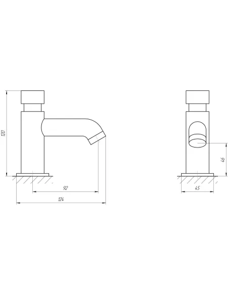 Кран дозатор для умивальника Topaz TP-0301 (одна вода) - 6