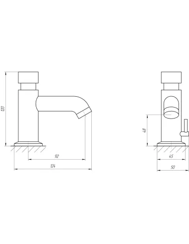 Кран дозатор для умивальника Topaz TP-0302 (на дві води) - 4
