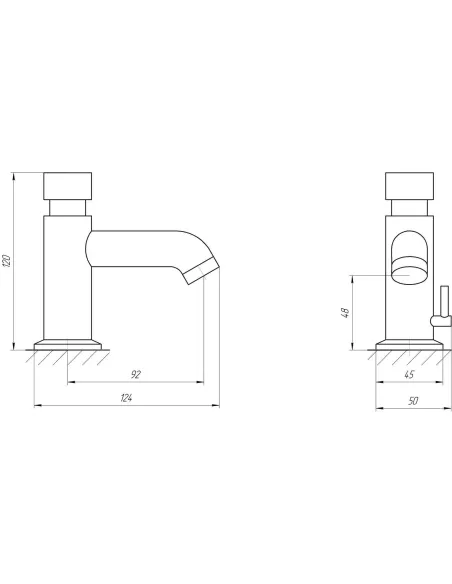 Кран дозатор для умивальника Topaz TP-0302 (на дві води) - 4