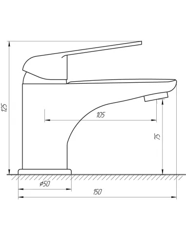 Змішувач для умивальника Globus Lux Koln GLK-101 - 5