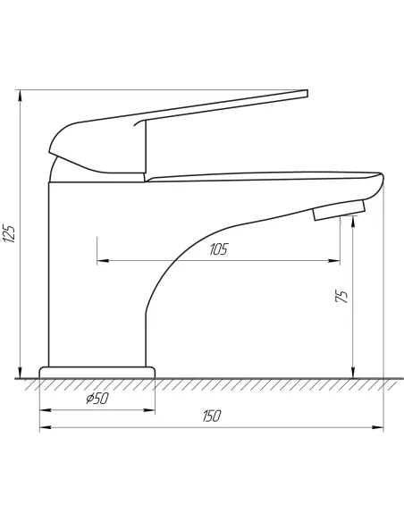 Змішувач для умивальника Globus Lux Koln GLK-101 - 5