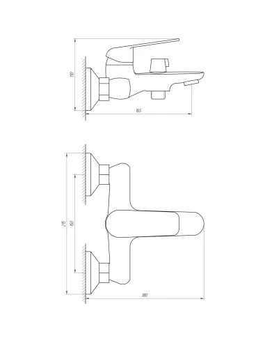 Змішувач для ванни Globus Lux Koln GLK-102N - 6