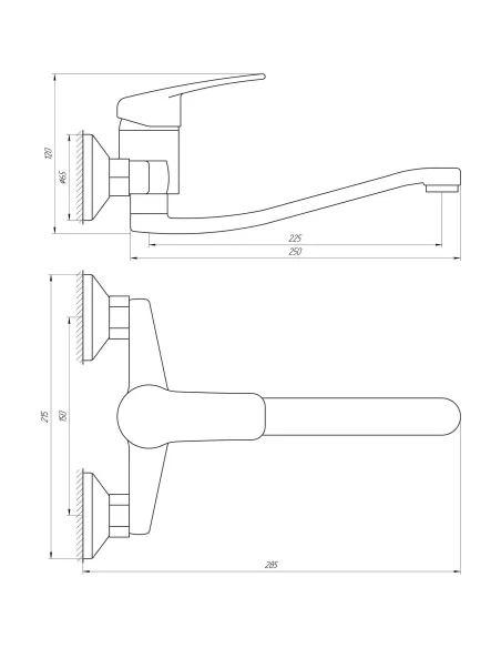 Змішувач для кухні Globus Lux Koln GLK-104 (зі стіни) - 5