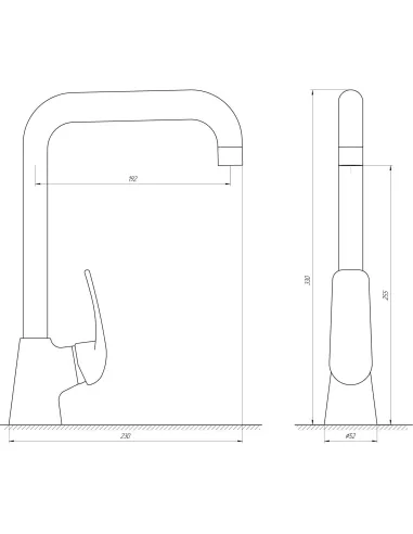 Смеситель для кухни Globus Lux Koln GLK-203L - 5