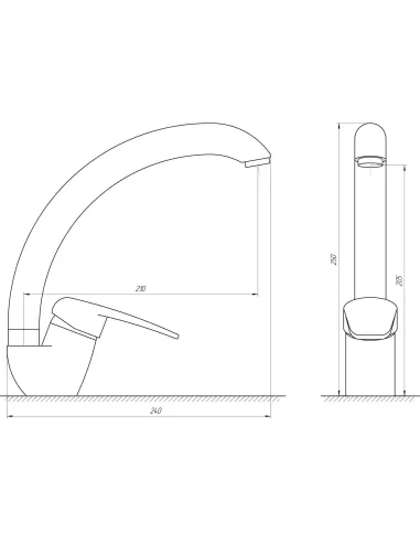 Смеситель для кухни Globus Lux Koln GLK-203S - 5
