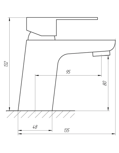 Змішувач для умивальника Globus Lux Milano GLM-101 (на гайці) - 5