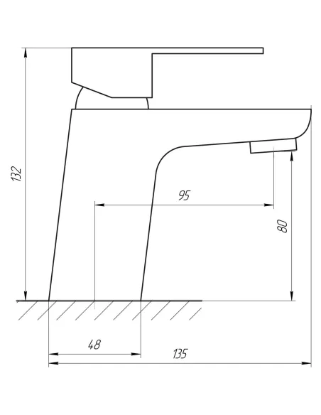Смеситель для раковины в ванной Globus Lux Milano GLM-101 - 5