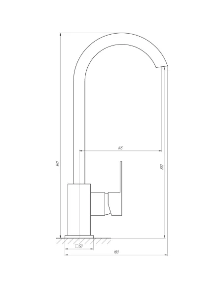 Змішувач для кухні Globus Lux Milano GLM-203SQ - 5