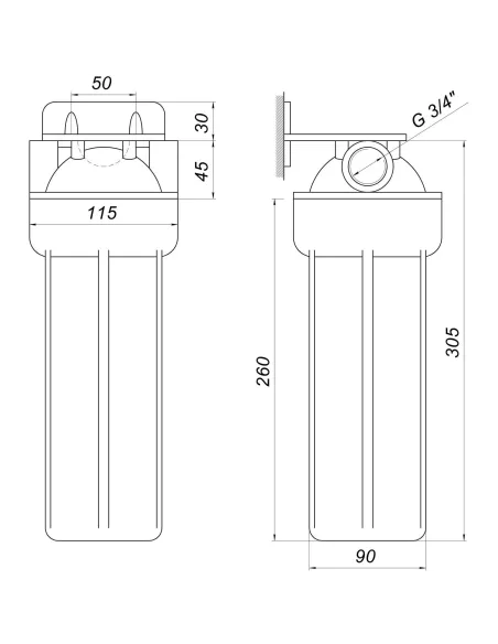 Фільтр колба для гарячої води Bio+ Systems HT-10 3/4 дюйми, посилена - 5