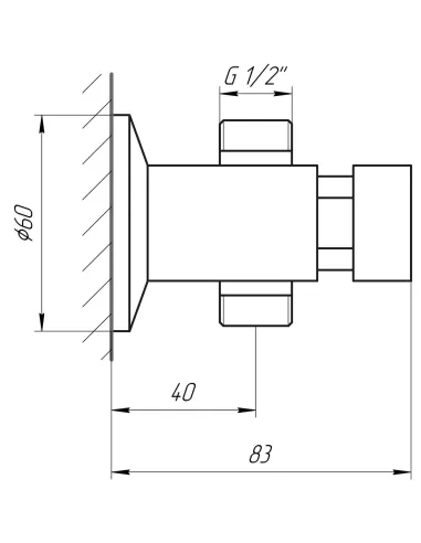 Кран-дозатор для душу Tremolada-468, зовнішній, 20 секунд - 2