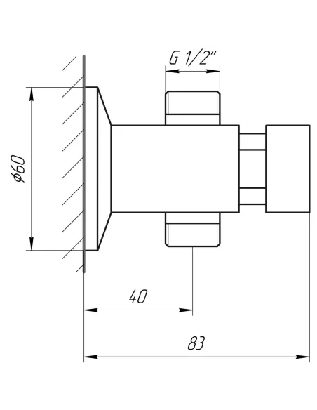 Кран-дозатор для душу Tremolada-468, зовнішній, 20 секунд - 2