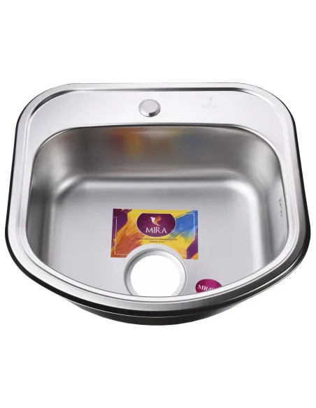Мойка овальная Mira MR 4946 E, 490x460х180, Satin - 1