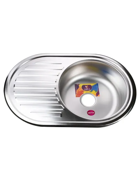 Мойка овальная Mira MR 7750, 770х500х180, Satin - 1